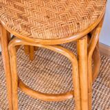 Vintage rattan and wicker bar stools