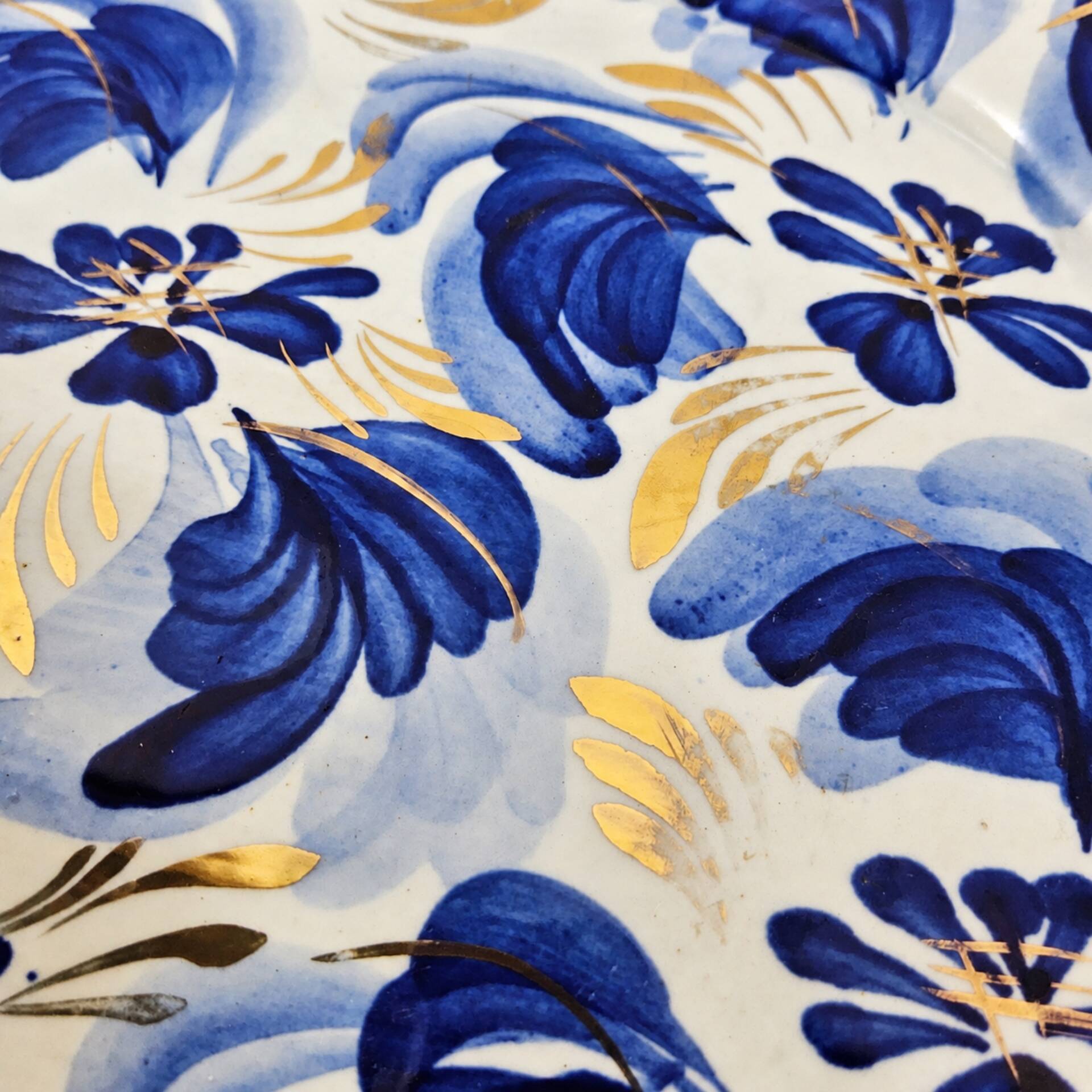 Vintage bonbonniere H. Bequet blue birds hand-painted
