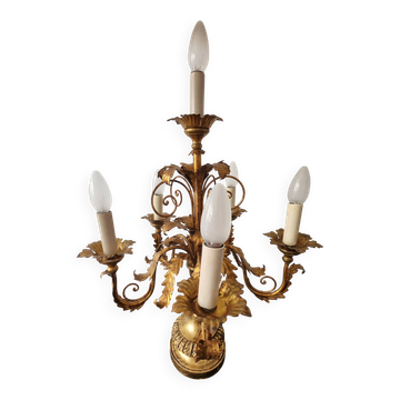 Antique gilded hand-forged hand-carved Florentine Louis XV, Italy