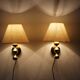 24 carat gold plated teardrop wall lamps by Hugo Asmussen, Denmark, 1970s, set of 2