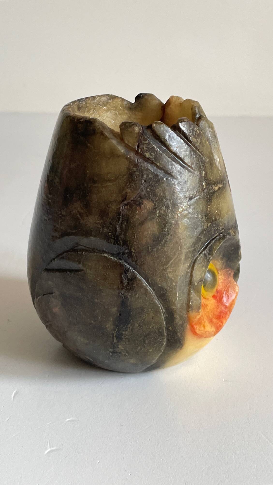 Alabaster stone candle holder made in italy vintage