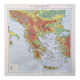 Old map Balkan regions Greece Crete 43x43cm from 1950