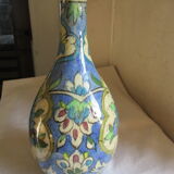 Vase antique en grès déco fleurs