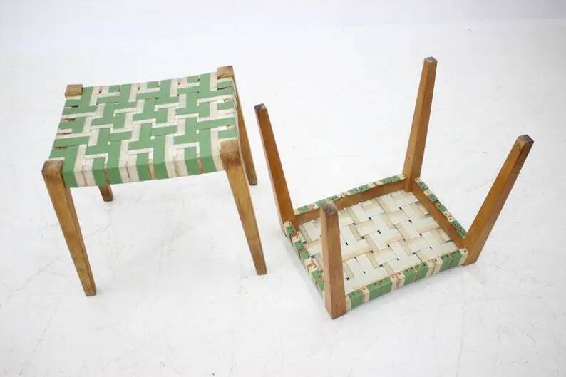 Pair of Midcentury Stools or Tabourets, 1950s