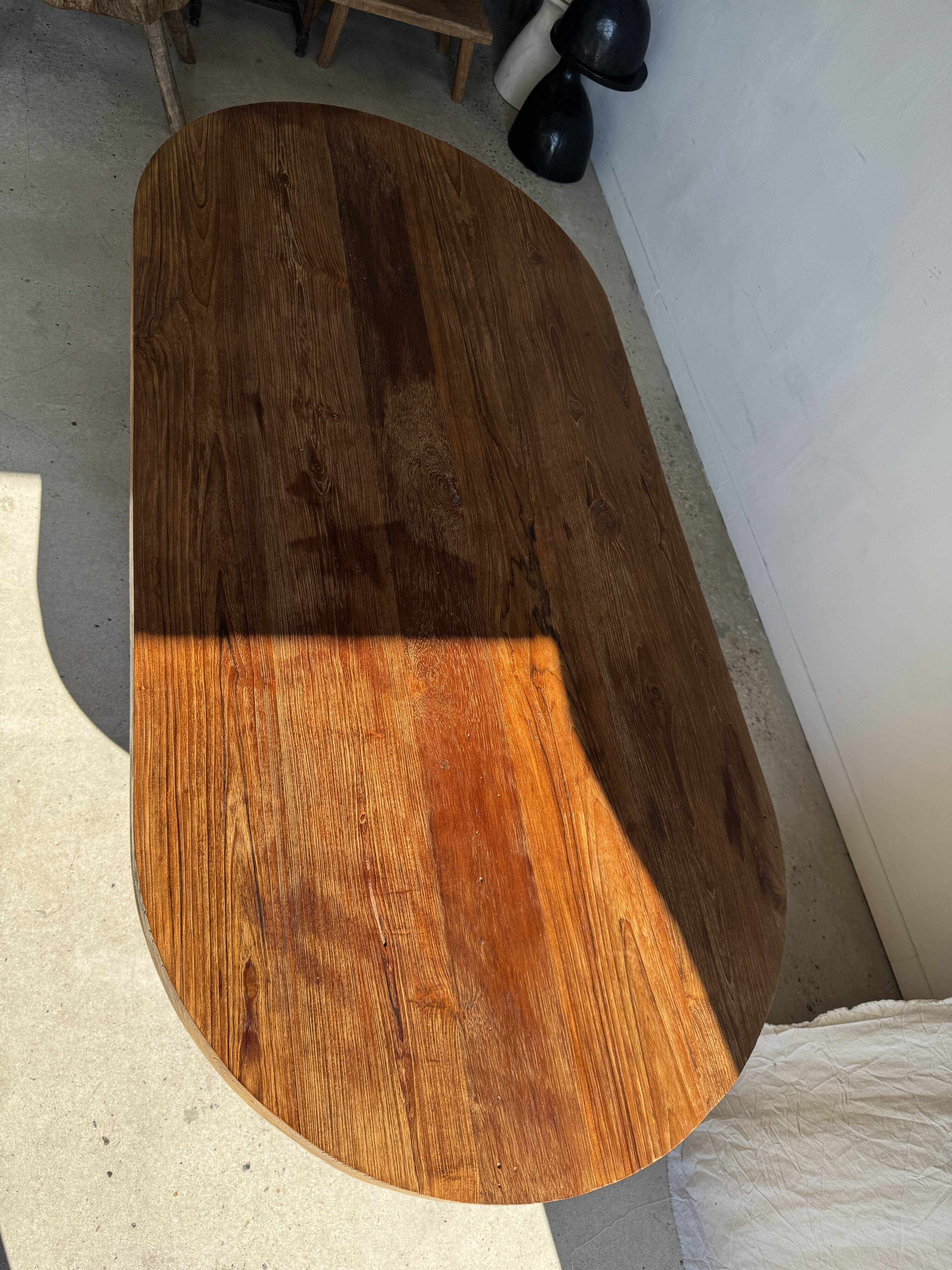 Immense solid teak table 2.10m x 1m