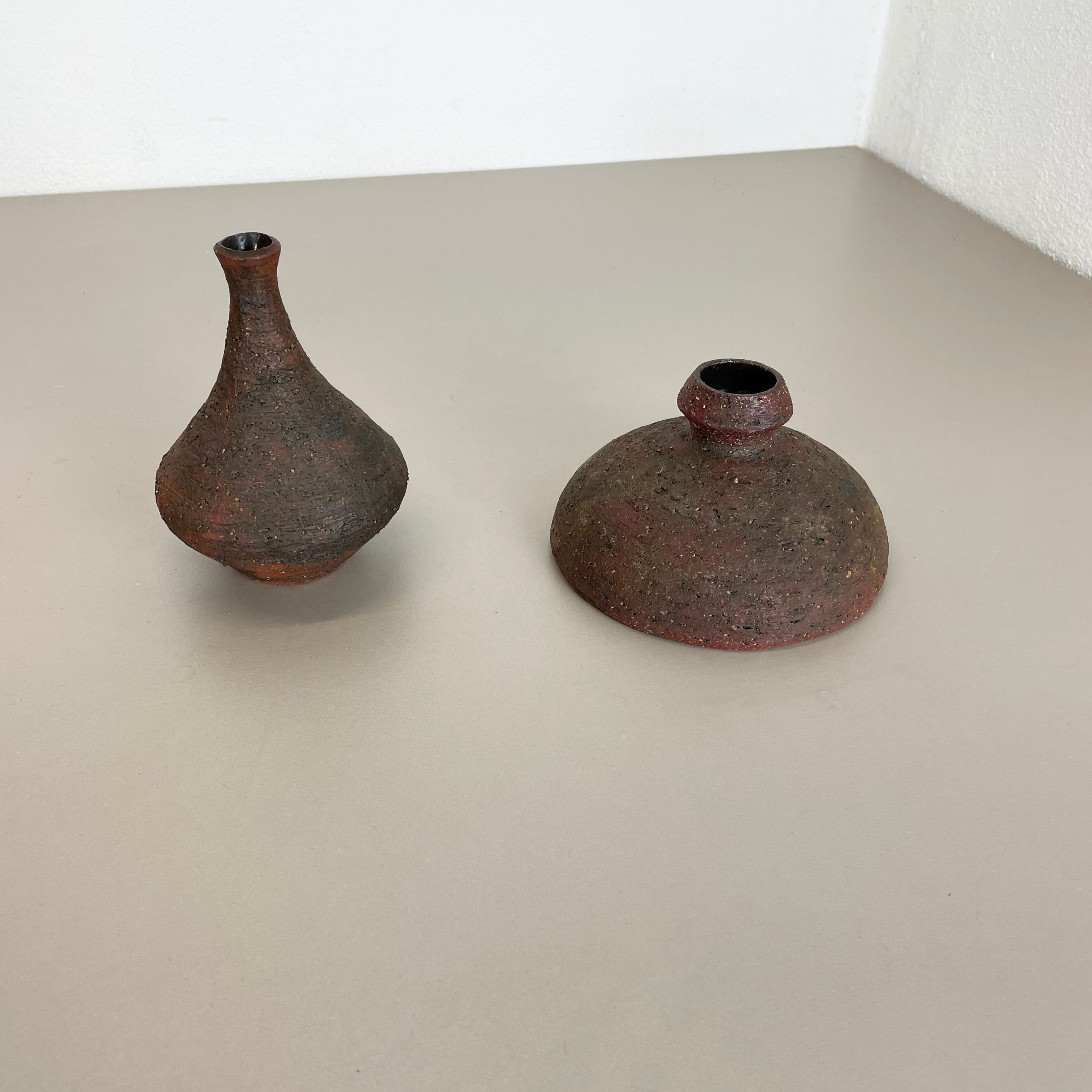 Set of 2 Studio Pottery Sculptural Objects Gerhard Liebenthron, Germany, 1970s