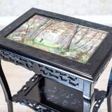Antique Side Table with Ceramic Top, 1890s