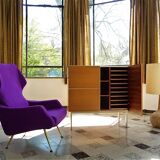 Rare Wingback Lounge Chair by Rudolf B. Glatzel for Alfred Kill, Germany 1950s