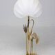 Monumental crane or egret lamp post in gilded brass by Antonio Pavia