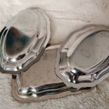 Set of mini stainless steel trays