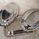 Set of mini stainless steel trays