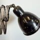 Industrial Black Scissor Wall Lamp, 1950s