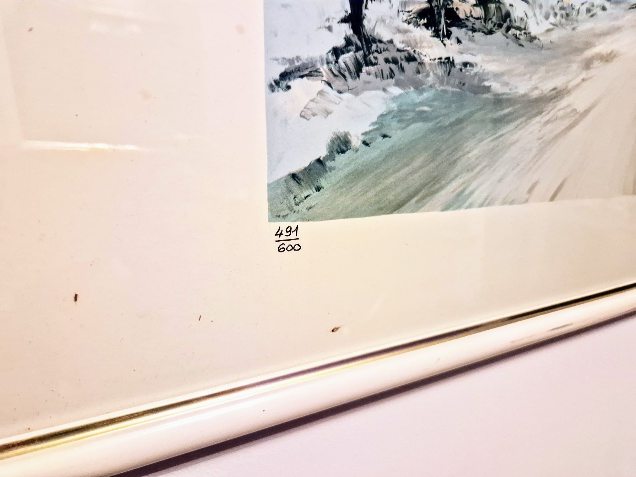 Lithographie "Chemin de l'oliveraie" par Victor Zarou