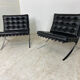 Pair of chairs Barcelona vintage Ludwig Mies Van der Rohe