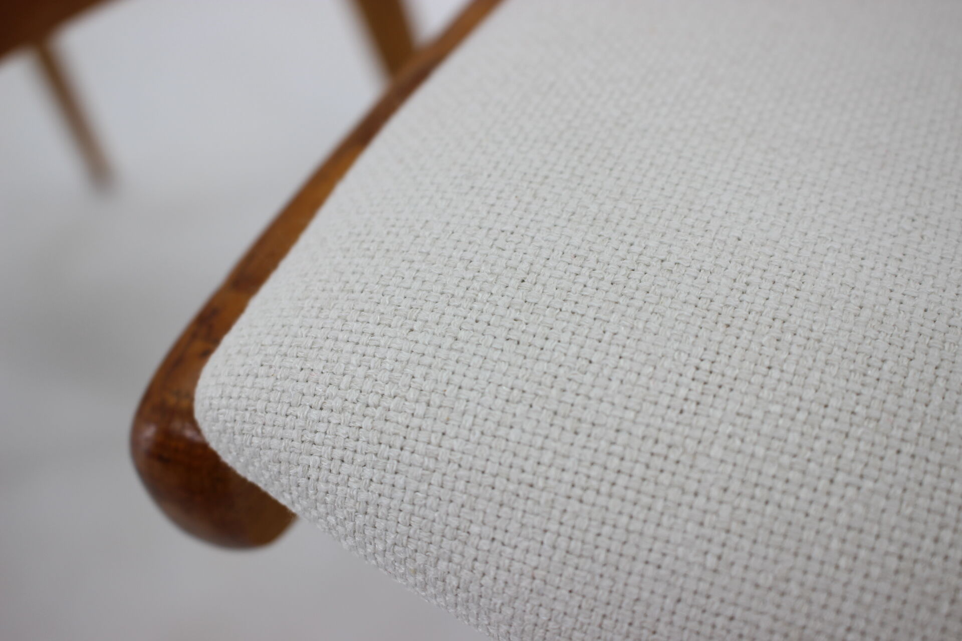 1960s Set of Six Rare Oak Dining Chairs, Czechoslovakia