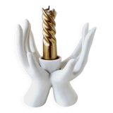 Porcelain handmade candle holder