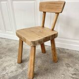 Pair of André Small solid elm chairs