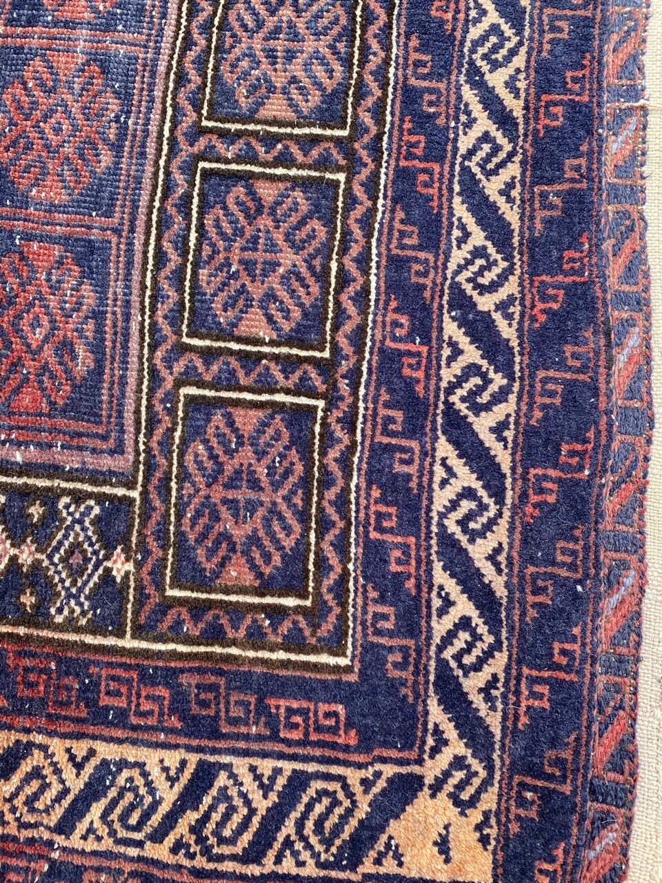 Vintage carpet turkmen belutch afghan 81x123 cm