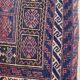 Vintage carpet turkmen belutch afghan 81x123 cm