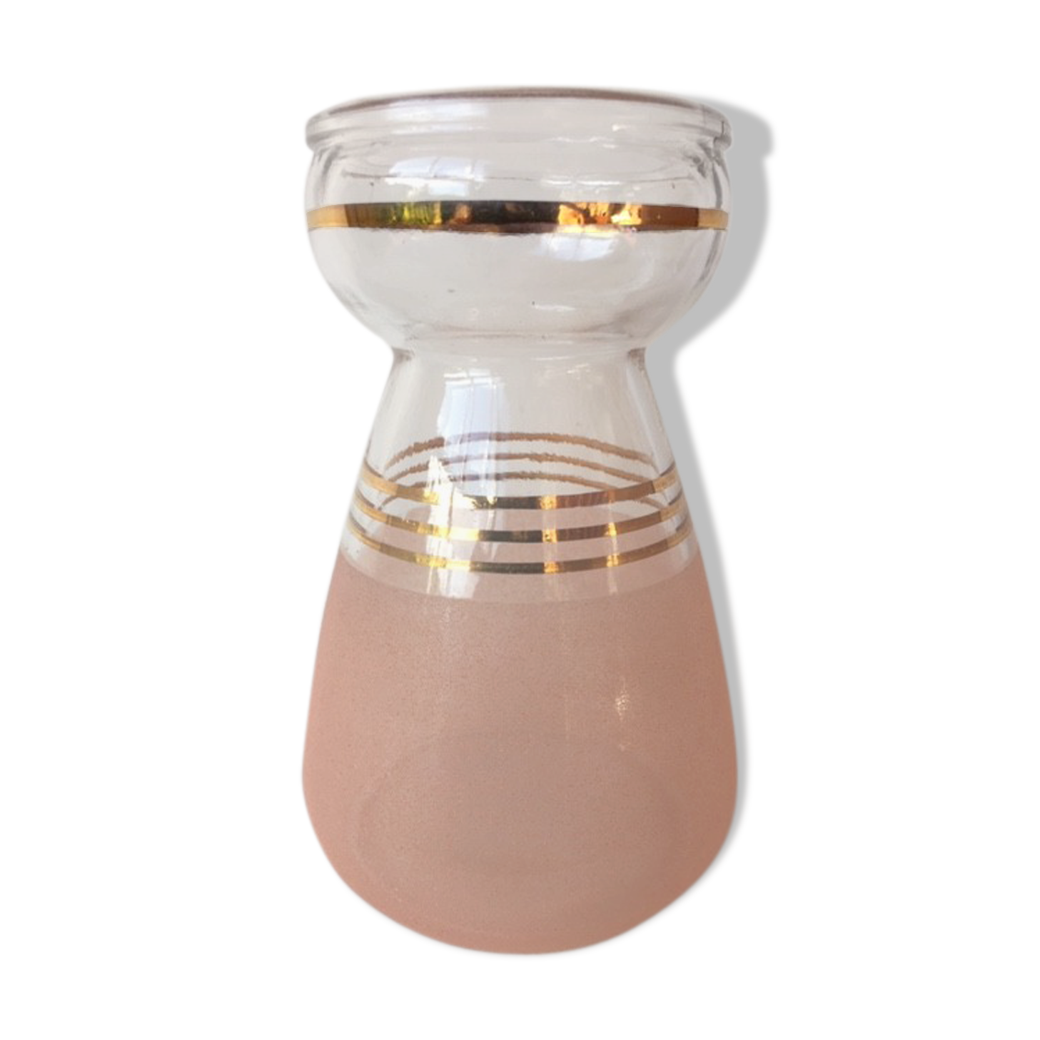 Granite frosted glass hyacinth vase