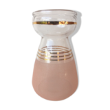 Granite frosted glass hyacinth vase