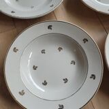 Set of 16 opaque porcelain hollow plates Badonviller