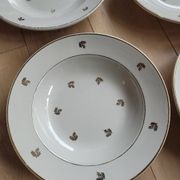 Lot de 16 assiettes creuses porcelaine opaque Badonviller