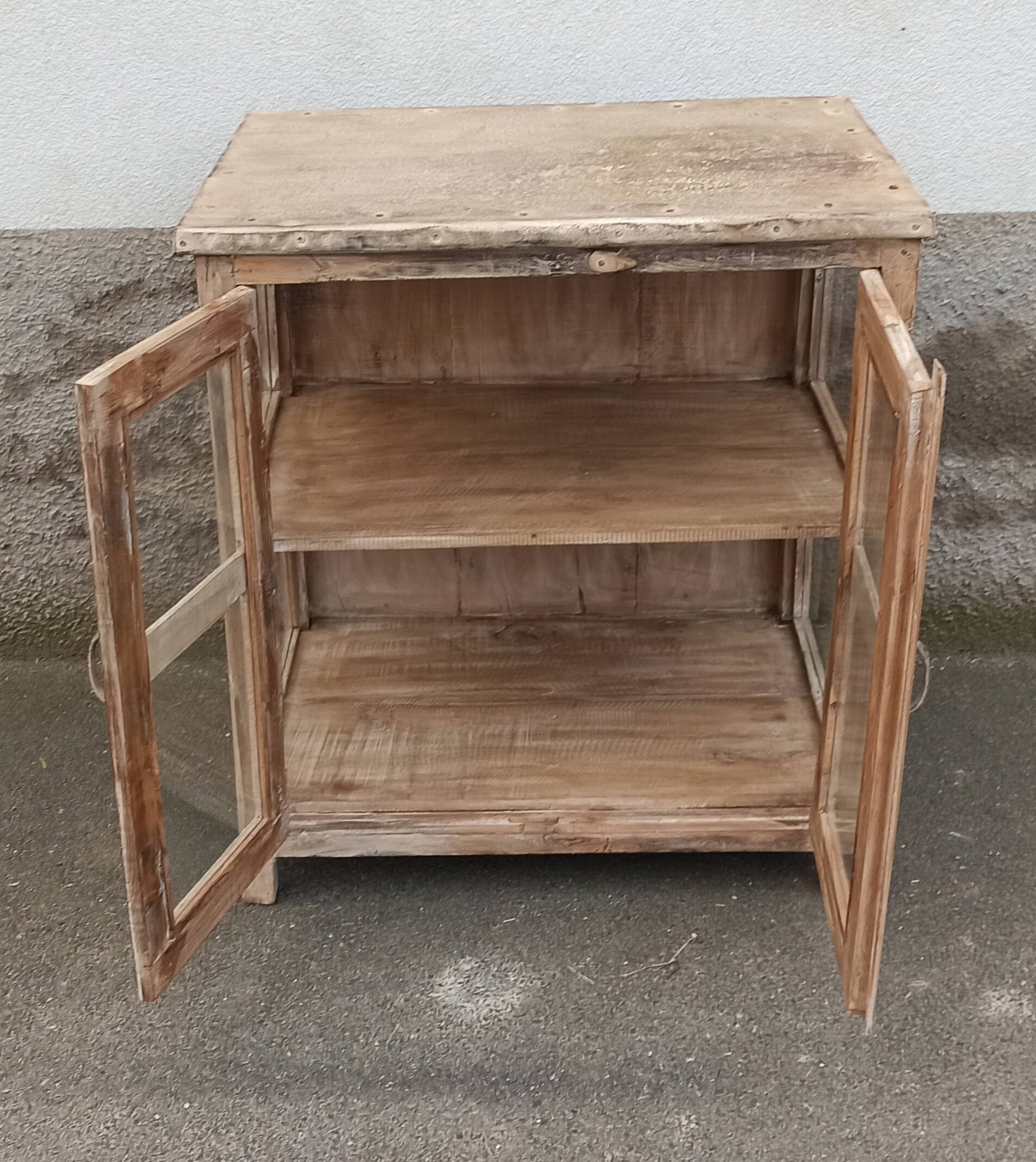 Cream white wooden display case