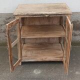 Cream white wooden display case