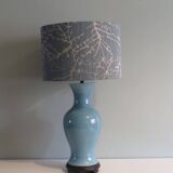 Lampe de table vintage en céramique avec abat-jour sur mesure.
