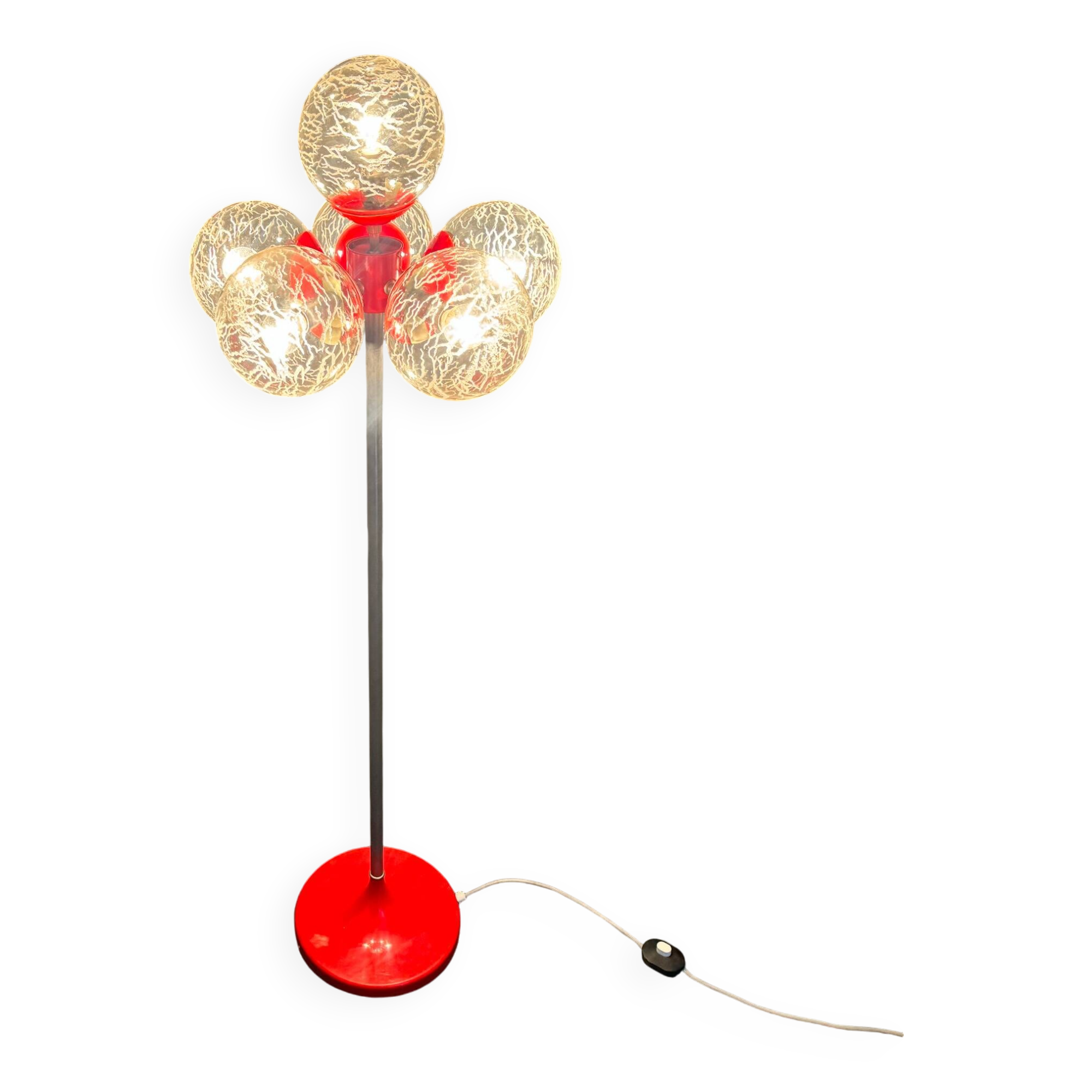 Space Age Plastic & Glass Floor Lamp, Germany