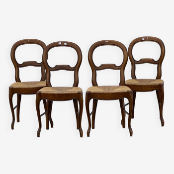 4 straw chairs