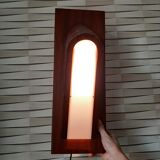 Paire de lampes scandinave bois et plexiglas