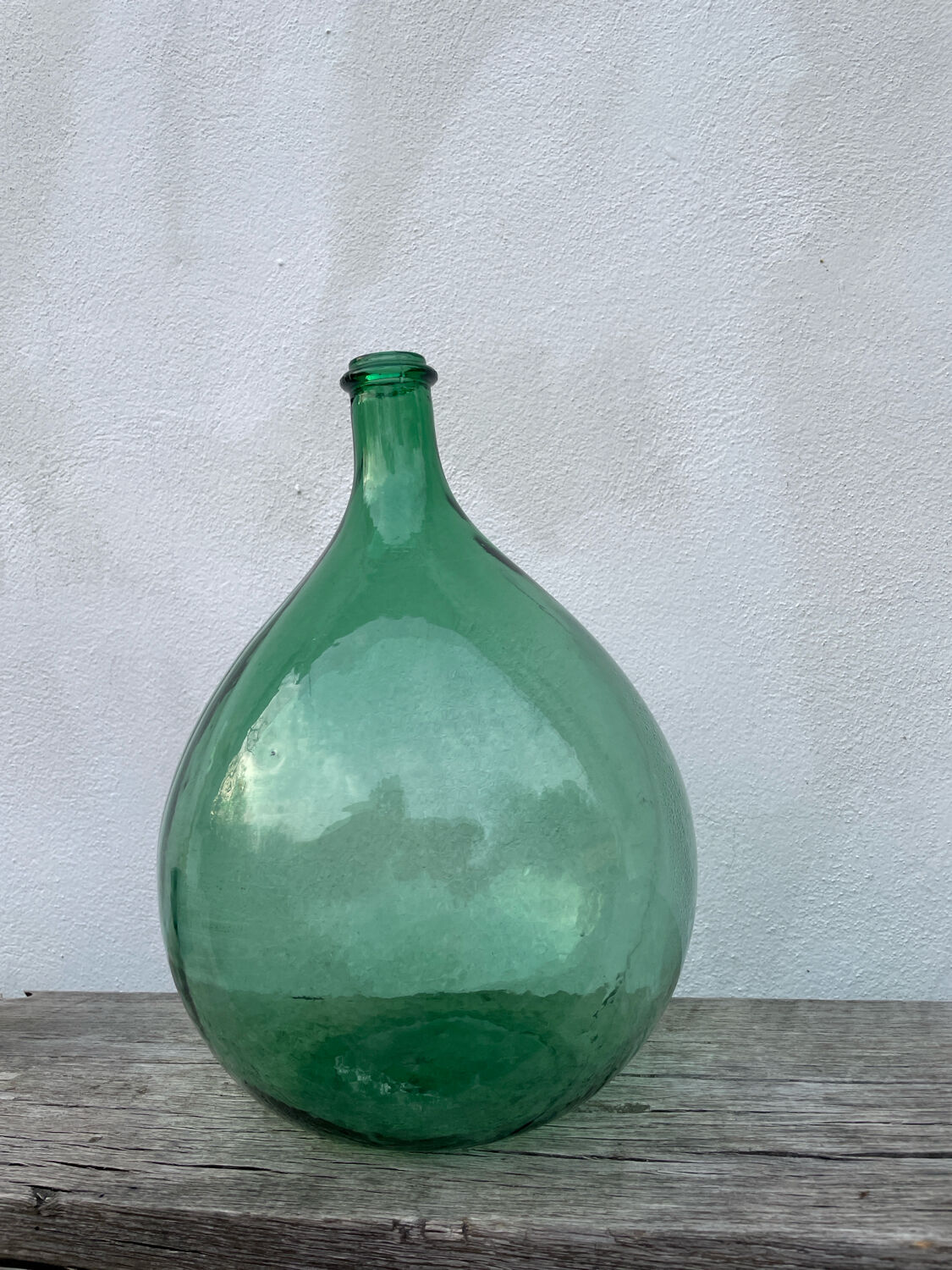 Large green glass lady Jeanne