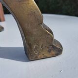 CAP monogrammed andirons