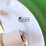 Glass and opaline wall light, 1970.