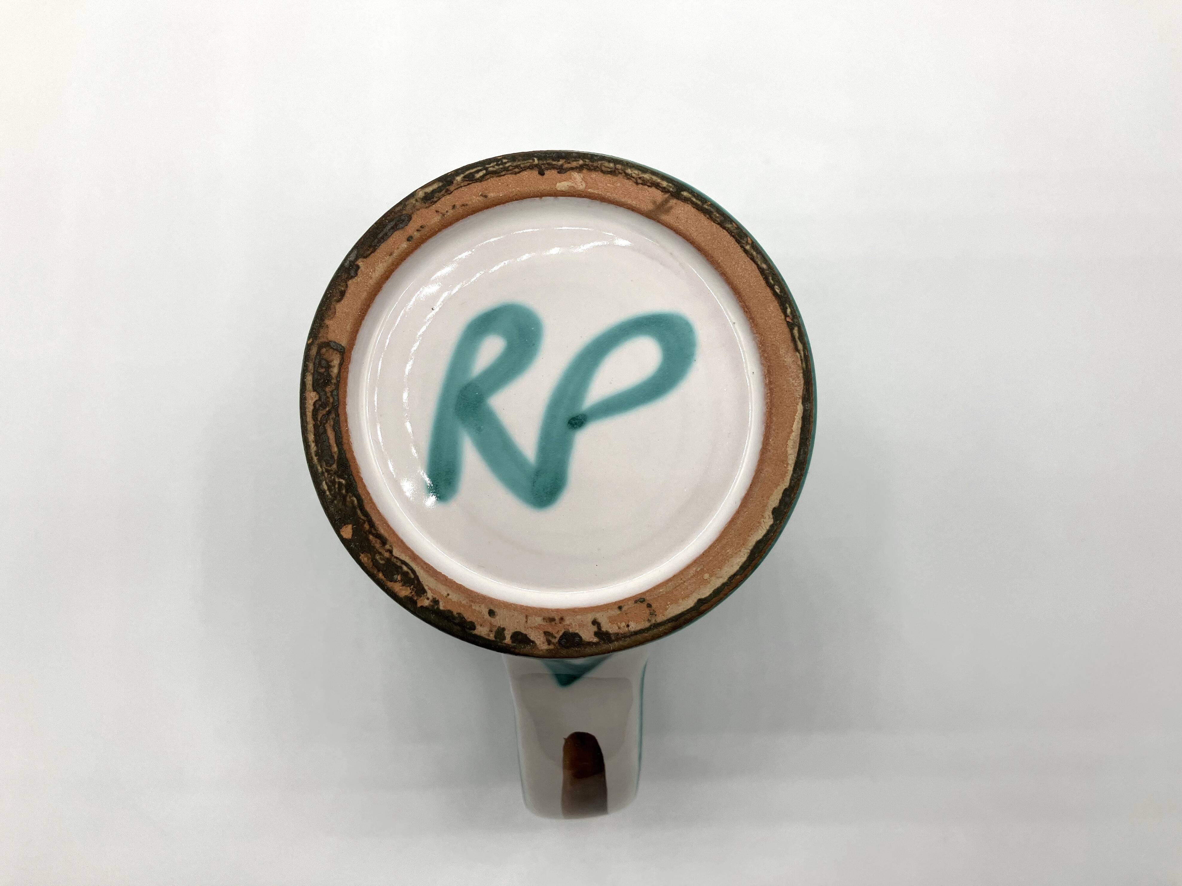 Ceramic mug by Robert Picault, 1960 Vallauris