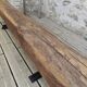 Brutalist oak bench