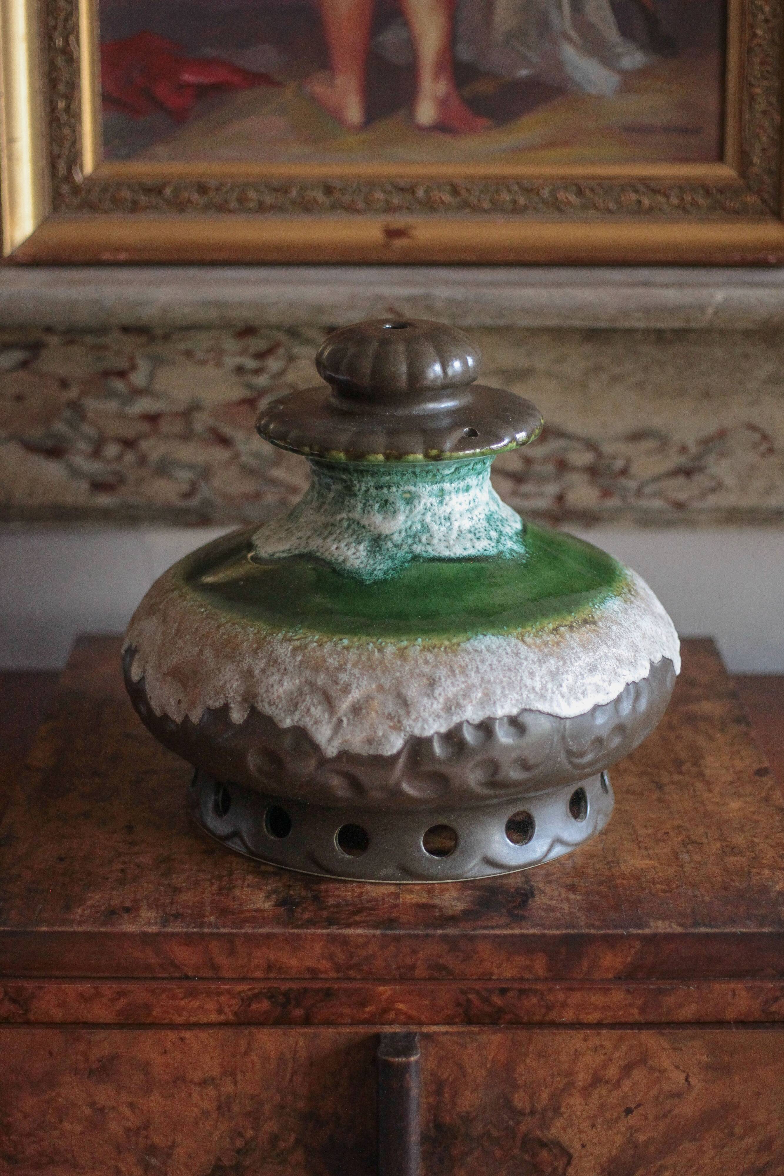 Vintage ceramic pendant light, ceramic lampshade, hanging lamp