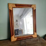 Bamboo and rattan mirror 40x50cm