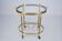 Small Mid-Century Italian Brass Bar Cart with Removable Tray, 1950s