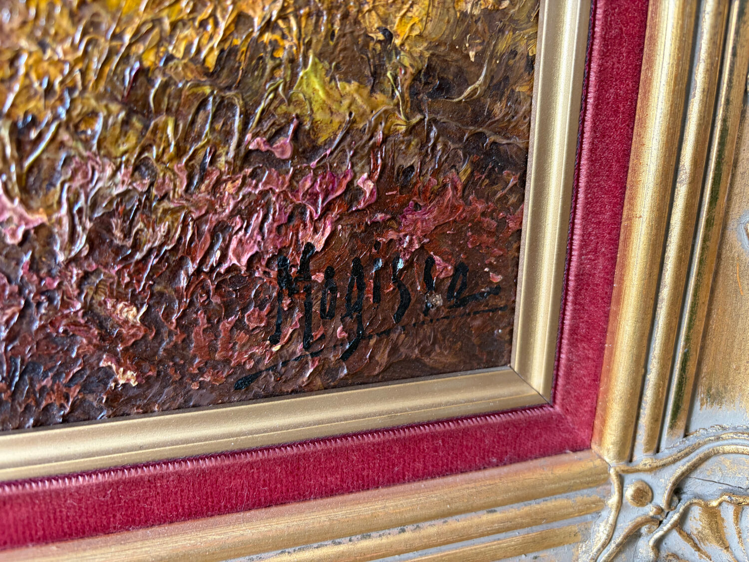 Bucolic landscape signed