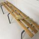 Vintage school/locker room bench in wood and steel