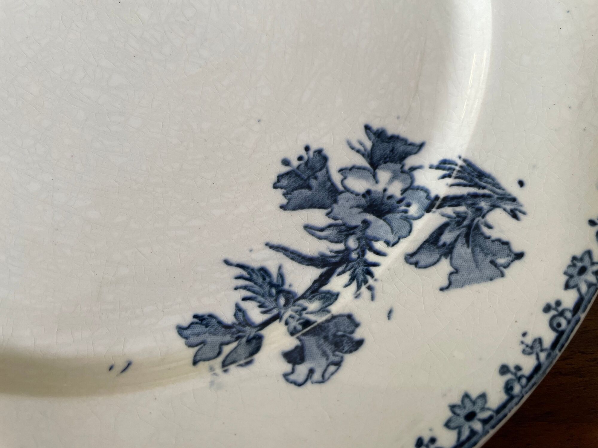 Flat plates Sarreguemines Terre de Fer model Blue Favorite