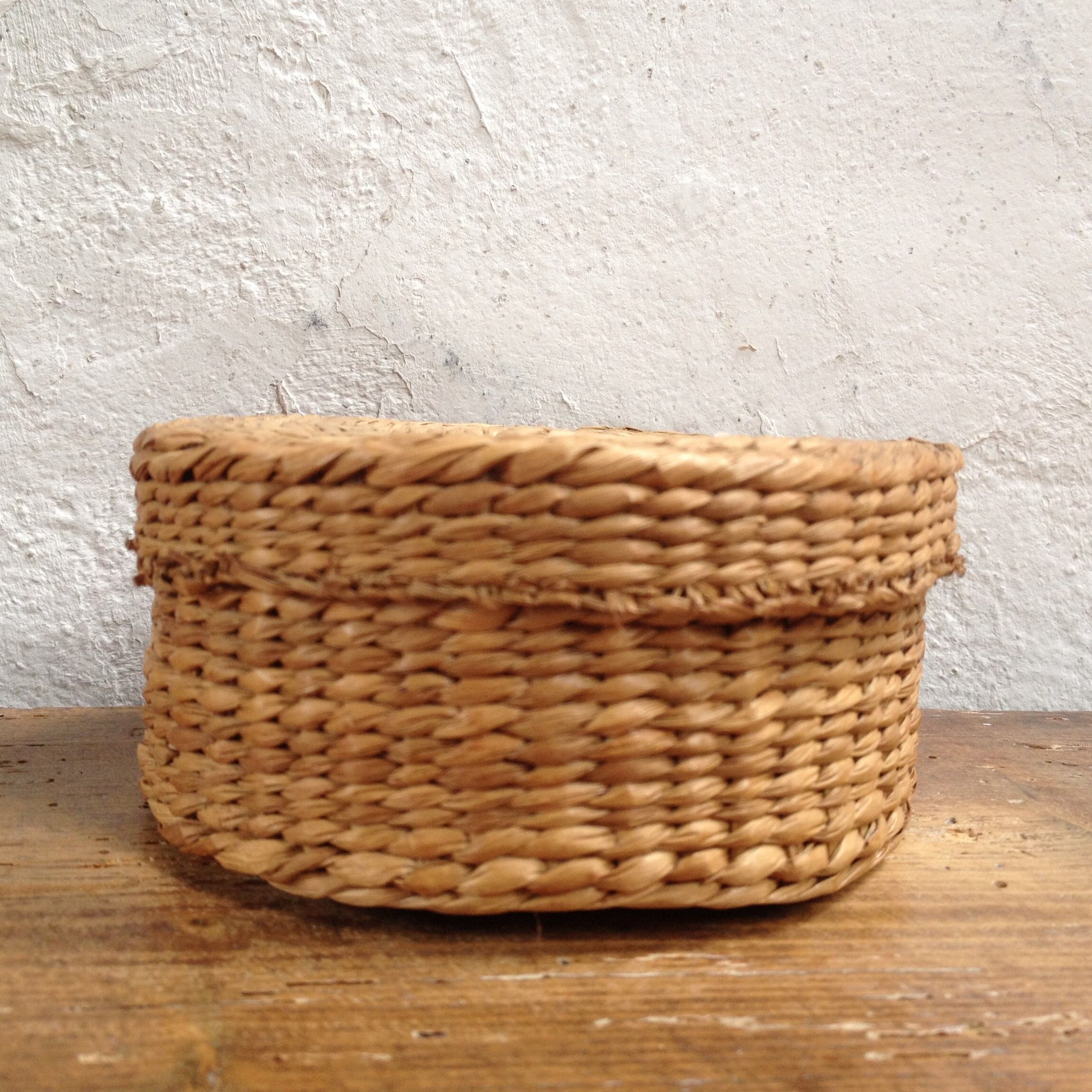 Under wicker glass and their  box