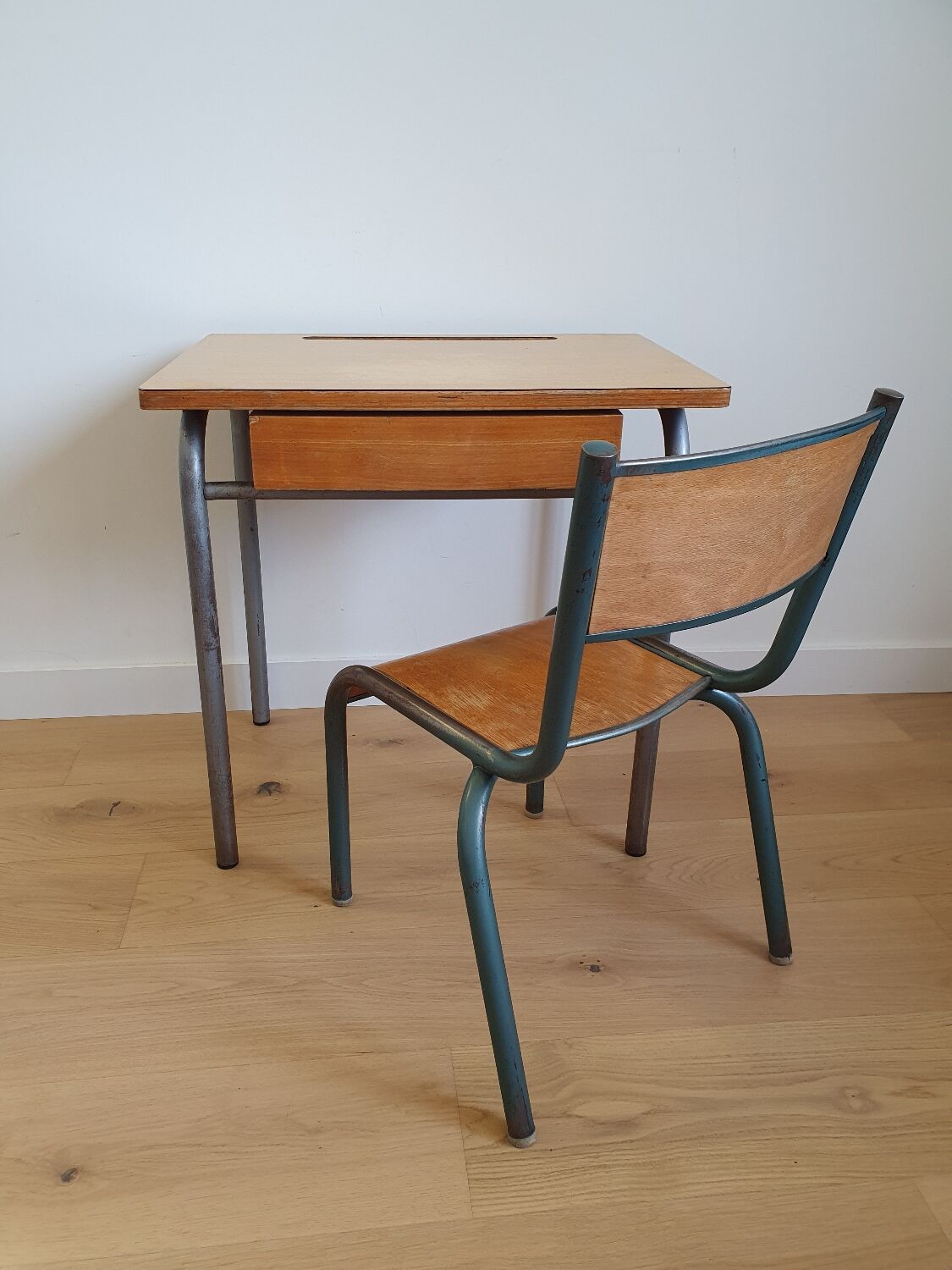 Vintage school desk and chair
