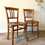 4 bistro chairs in light beech