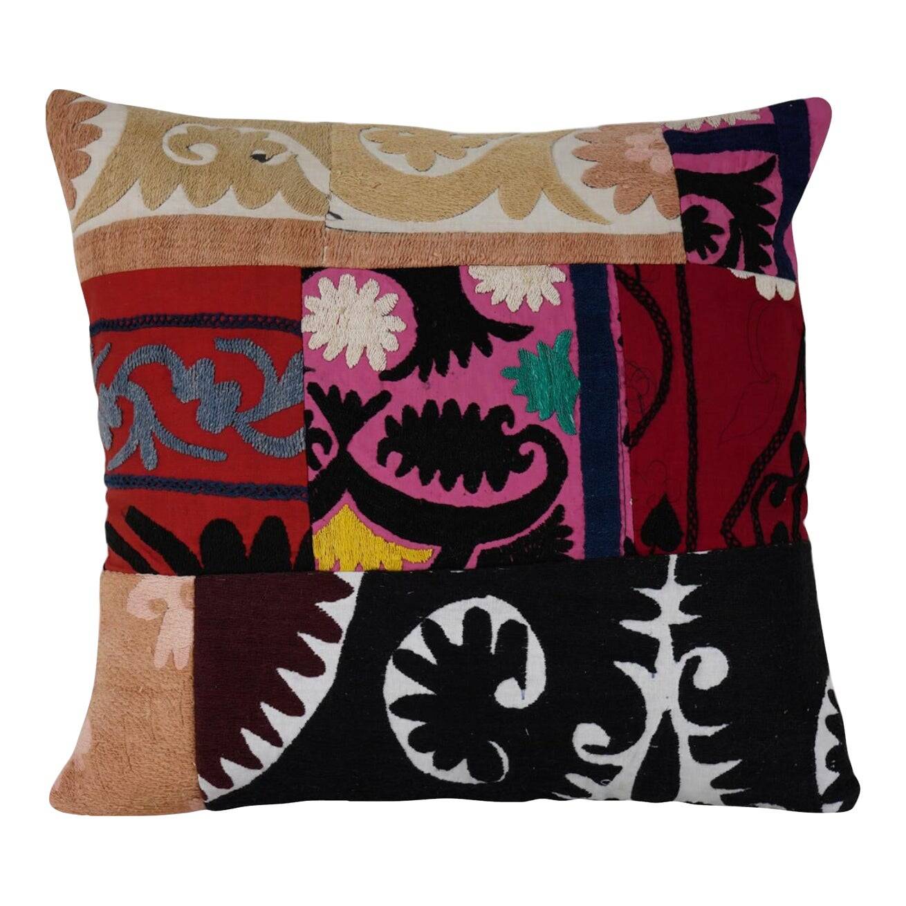 Vintage embroidered cushion cover 46x48 cm