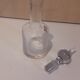 Portieux engraved glass liquor decanter with pretty cap