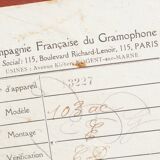 Gramophone turns model 103 old 1926